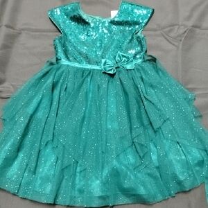 Jona Michelle Shimmering Teal Party Dress